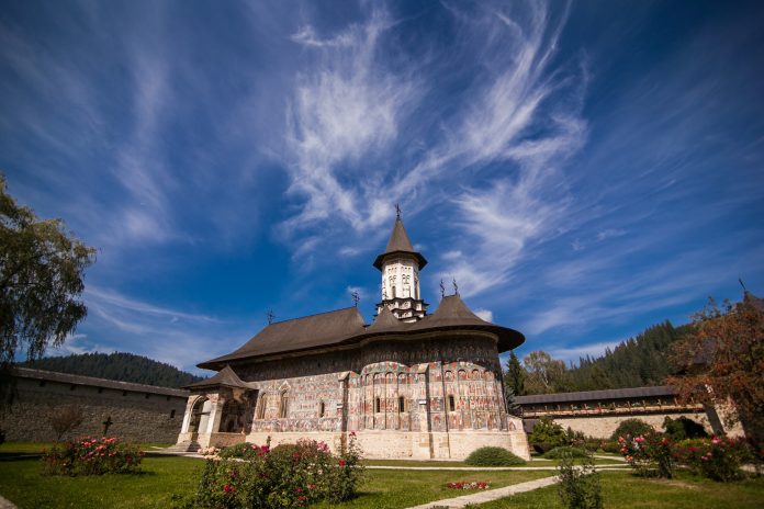 church from sucevita monastery bucovina romania