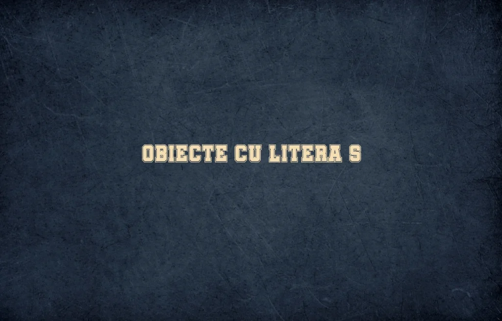 obiecte cu litera s