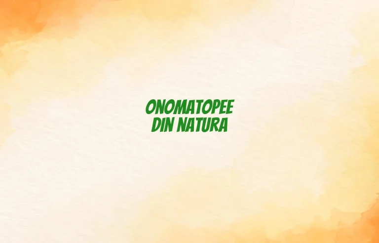 onomatopee din natura