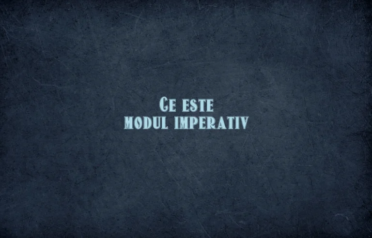 ce este modul imperativ