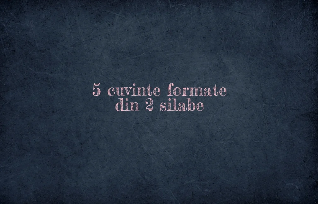5 cuvinte formate din 2 silabe