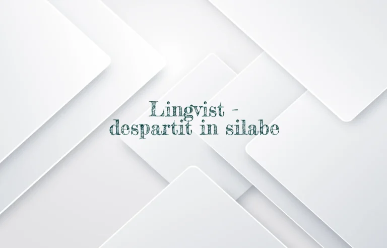 lingvist despartit in silabe