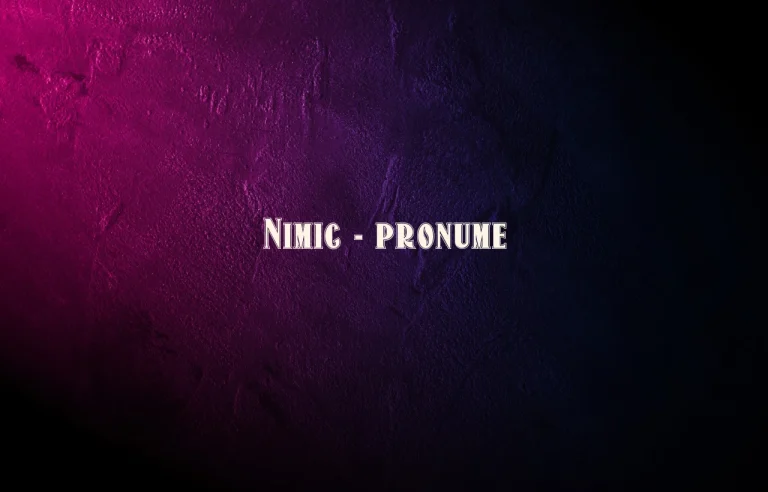 nimic pronume