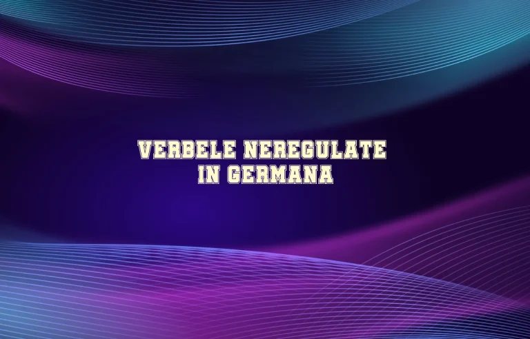 verbele neregulate in germana
