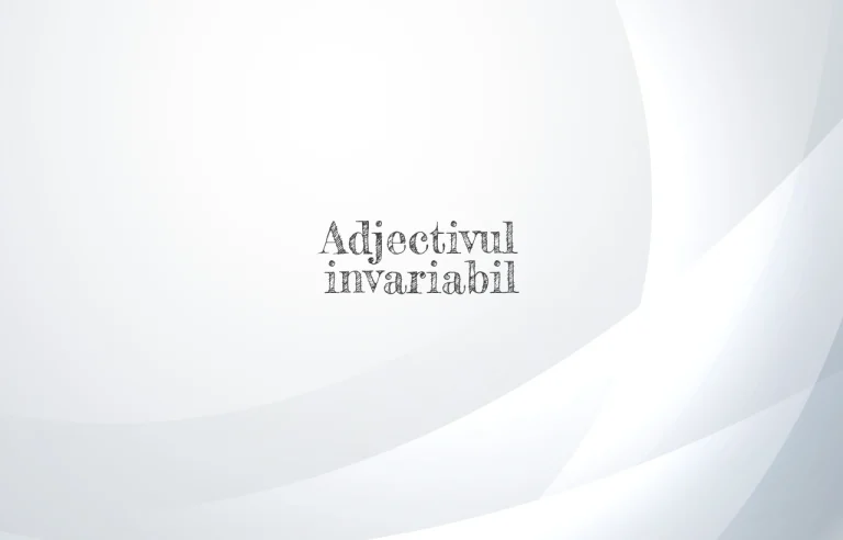 adjectiv invariabil
