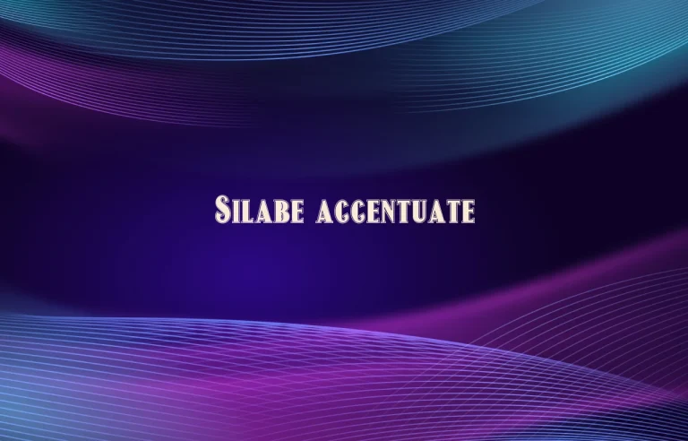 silabe accentuate