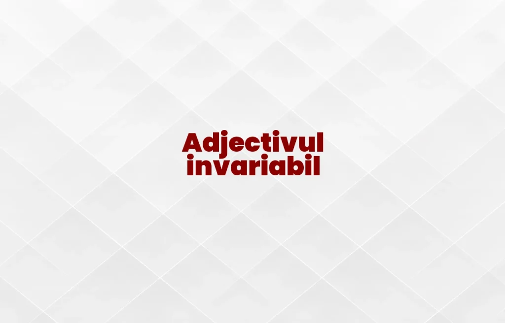 adjectiv invariabil
