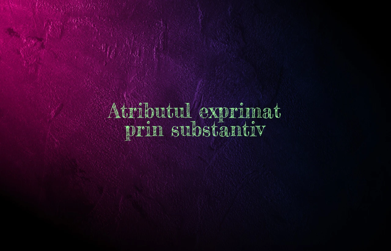 atribut exprimat prin substantiv