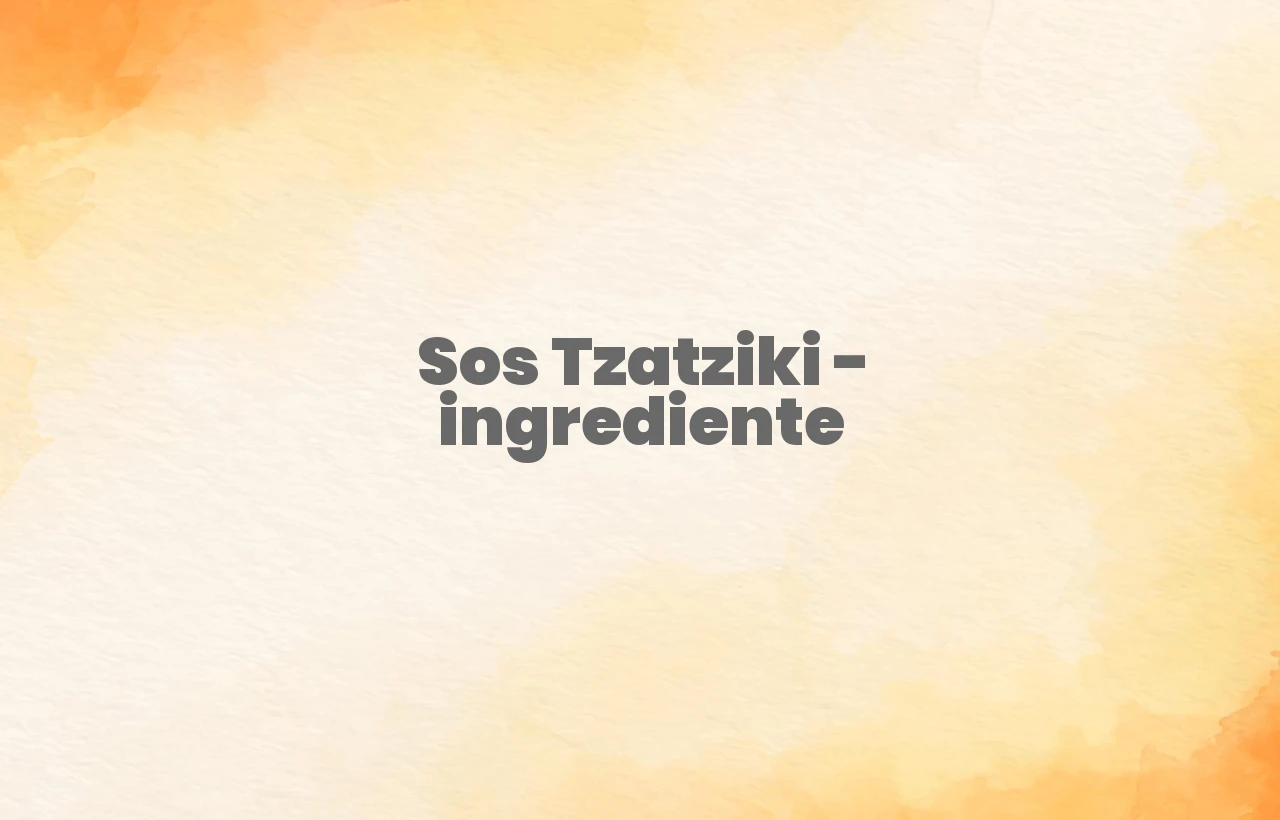 sos tzatziki ingrediente