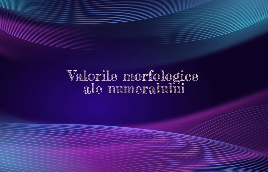 valorile morfologice ale numeralului