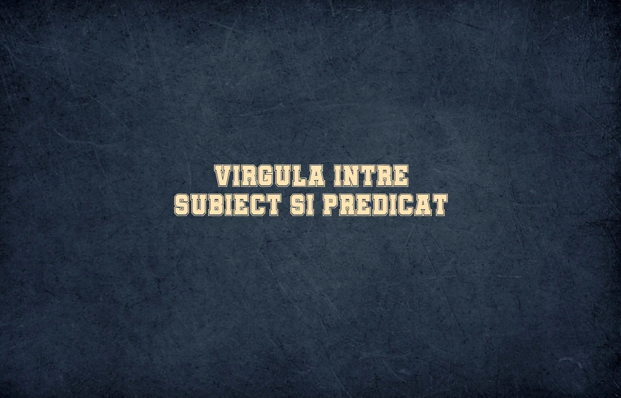 virgula intre subiect si predicat