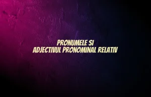 pronumele si adjectivul pronominal relativ