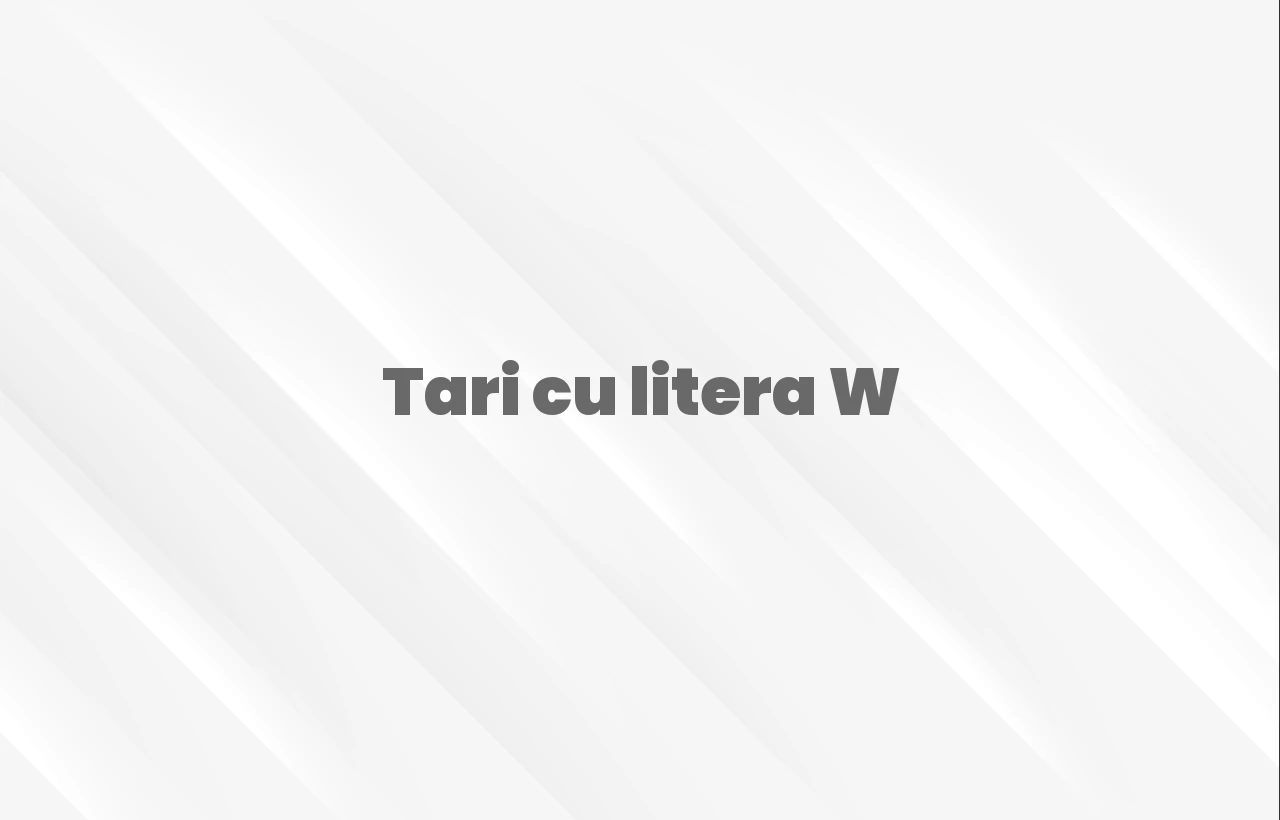 tari cu litera w