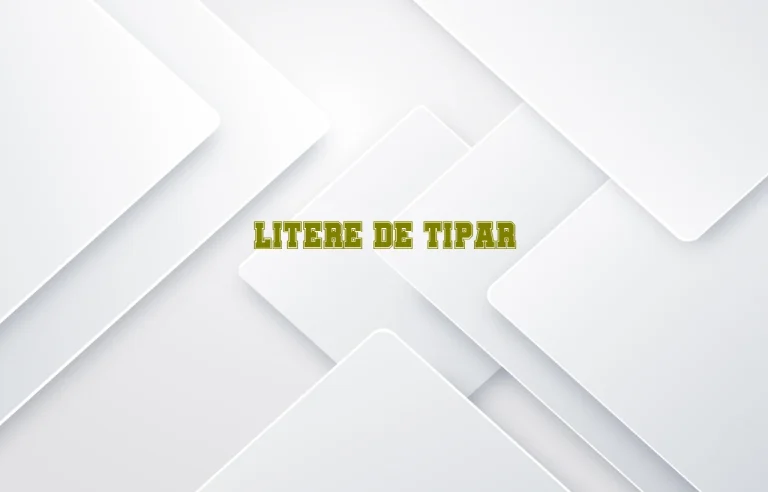 litere de tipar