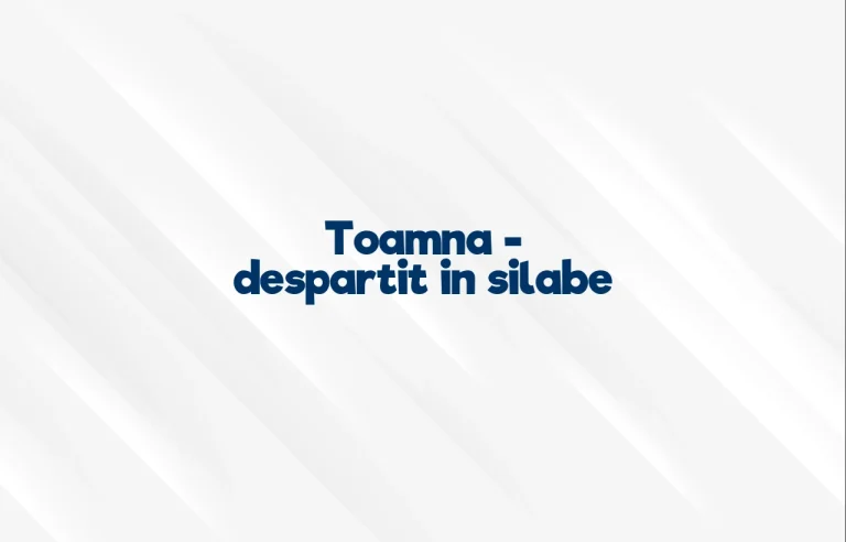 toamna despartit in silabe