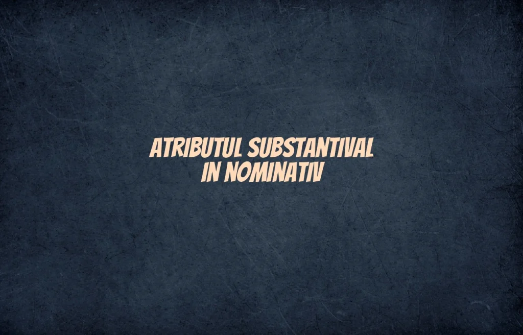atribut substantival in nominativ