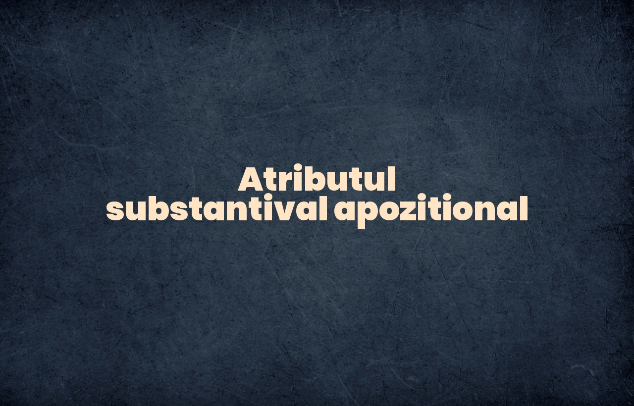 atribut substantival apozitional