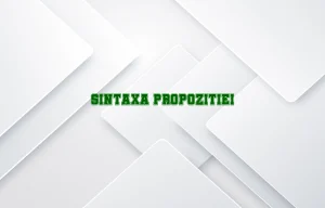 sintaxa propozitiei
