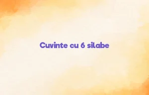 cuvinte cu 6 silabe
