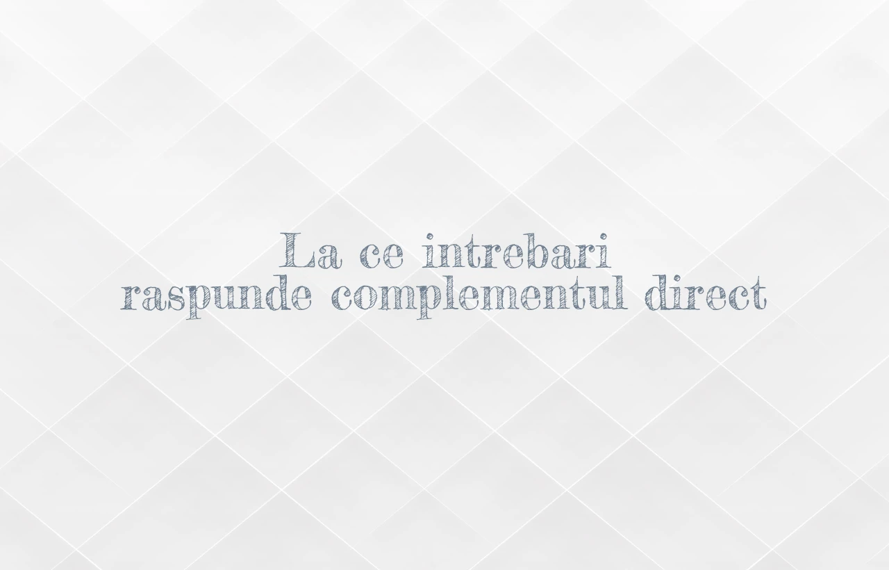 la ce intrebari raspunde complementul direct